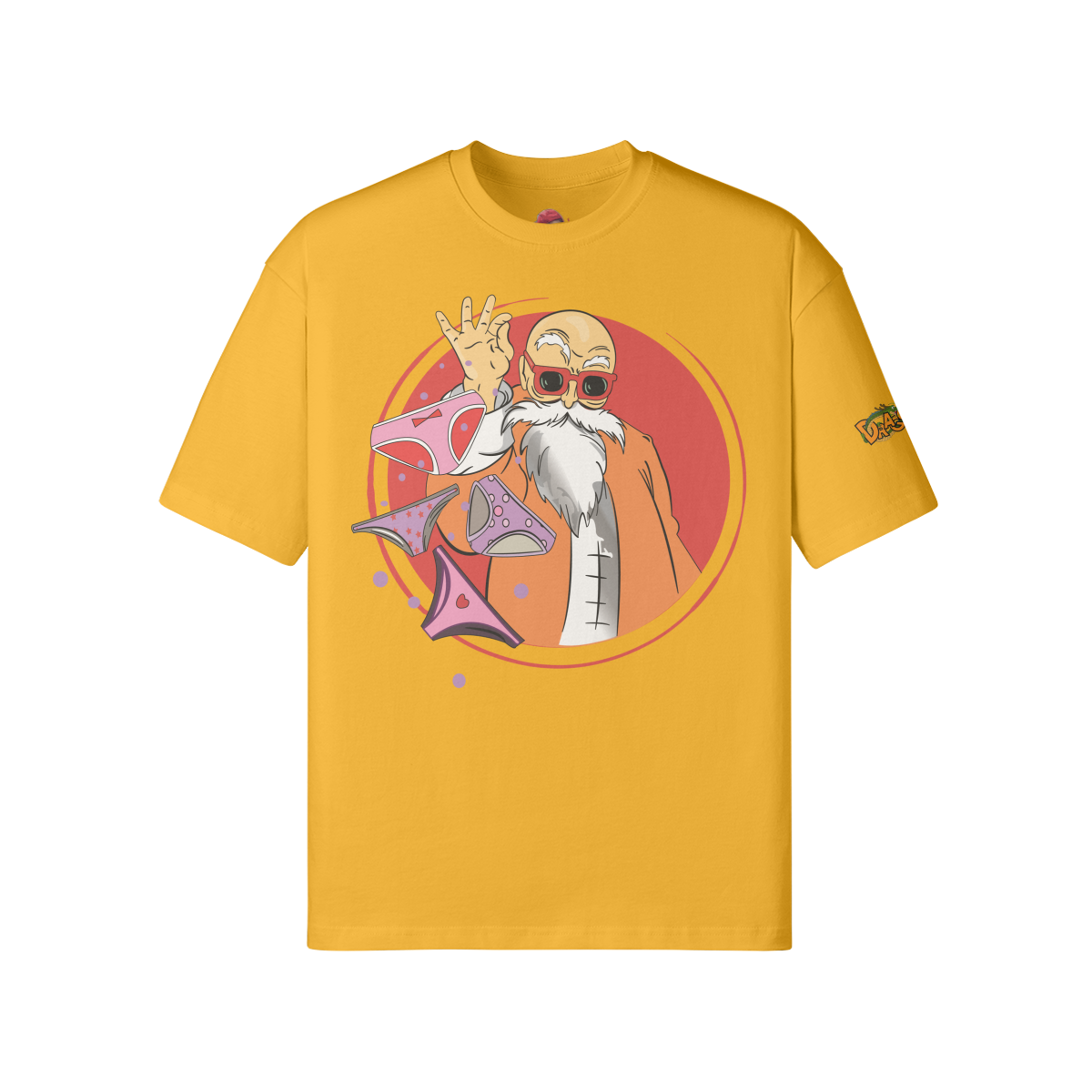 Pantie Bae Master Roshi loose T-shirt in soft cotton with a colorful design.