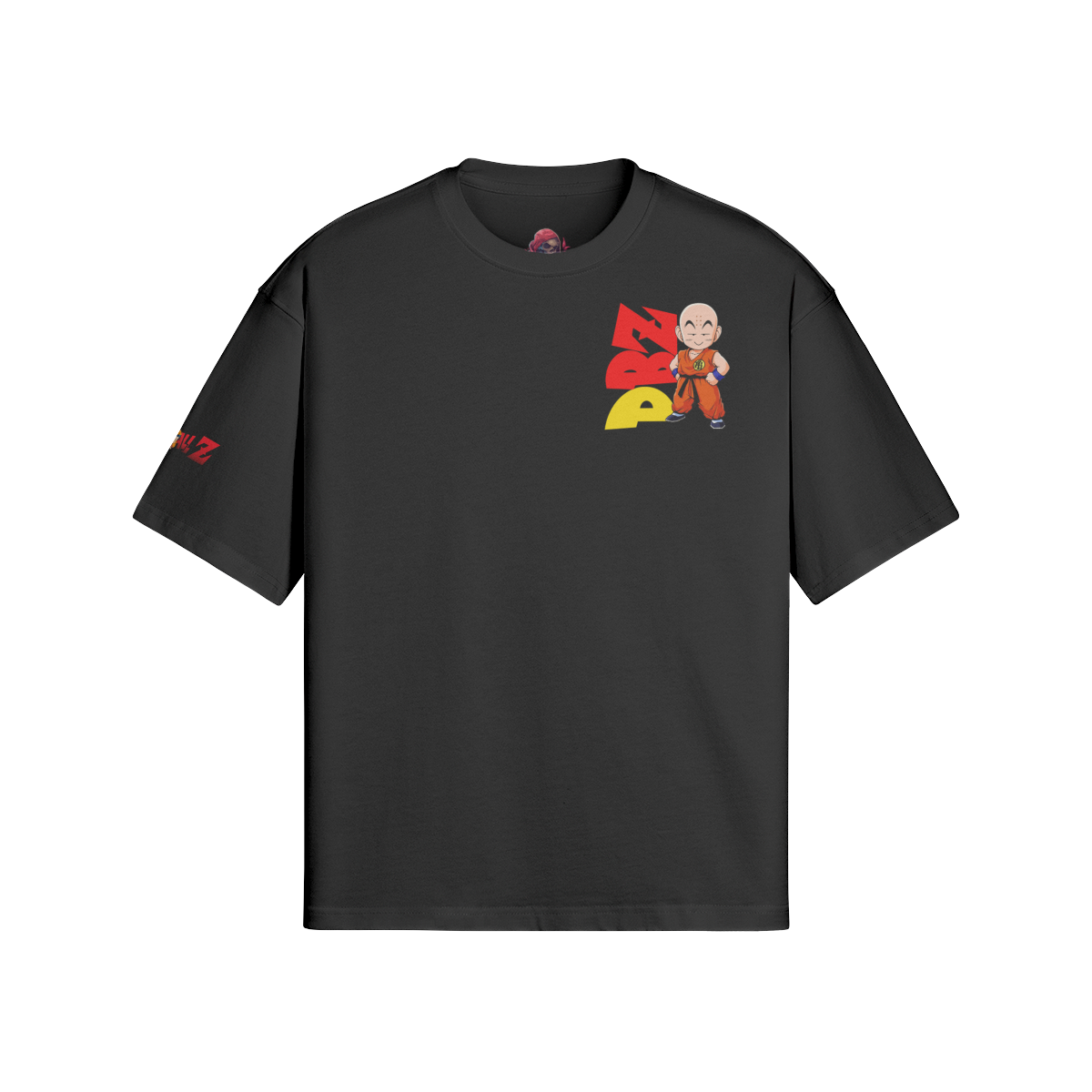 Krillin Dragon Ball Z DBZ Boxy T-Shirt with character graphic design, premium cotton, loose fit.